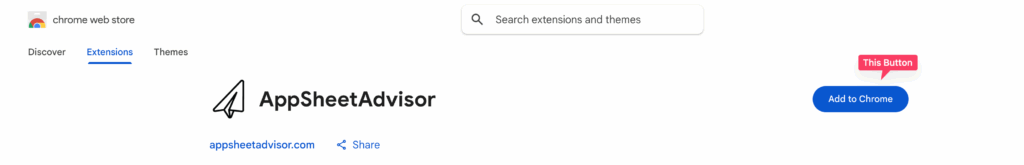 Add to Chrome button on the Chrome Web Store